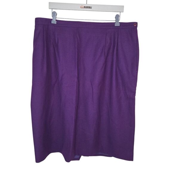 Pendleton Vintage Purple Wool Skirt Size 22W - Picture 1 of 7
